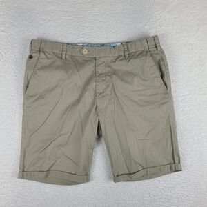MEYER Shorts Mens 34 Khaki Tan Beige 9" Inseam Casual Chino EUROPE MADE